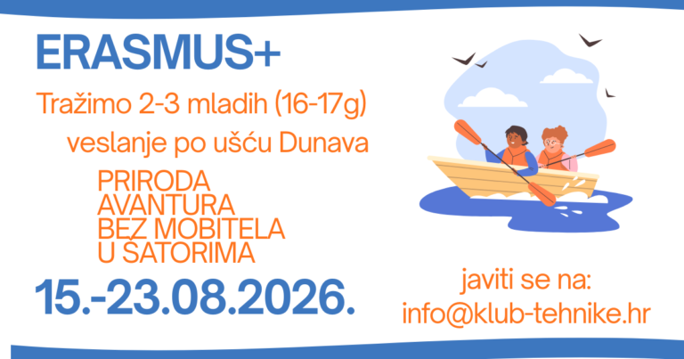 Erasmus+ projekt: OFFLINE avantura na Dunavu za mlade 16-17 godina