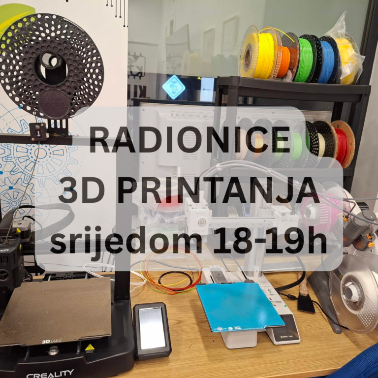 Želite naučiti 3D modeliranje i koristiti 3D printer? Pridružite nam se srijedom!